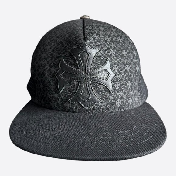 Chrome Hearts Black Cross Patch Jacquard Logo Hat - Picture 1 of 8